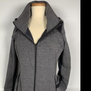 Athleta Heather Gray Stronger Hoodie Full Zip